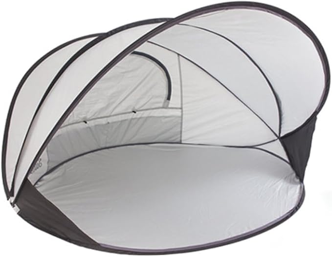 Portable Full Automatic Beach Tent Double Outdoor Shelter Fishing Canopy Compact Folding Design for Sun Protection Silver