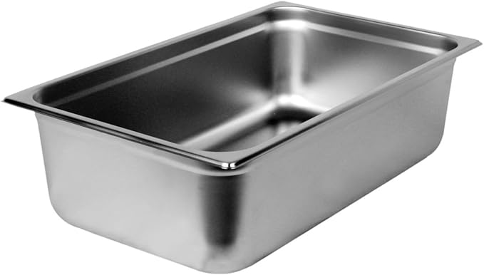 Soro Essentials- Full Size 6 Deep Stainless Steel Anti-Jamming Steam Table Pan 22 Gauge- Chafer Food Pan Stackable Anti-Jam Steam Pans for Hotel Restaurant Supplies Party Buffet Event Catering