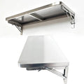 Drop Down Folding Table Wall Mount Concession Shelf Stainless Steel Food Truck Shelves Trailer Countertop Extension Wall Workbench for Kitchen Laundry Room(60x40cm/24x16in)