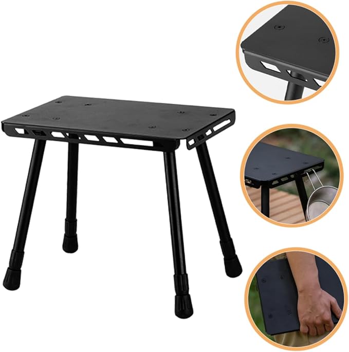 Yardwe Foldable Picnic Table Compact Camping Table Sturdy Grill Tables for Outside
