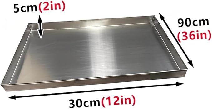 304 Stainless Steel Drip Pan - Portable Condensate Water Catcher for Window AC Units &amp Mini Fridges Multi-Purpose Drain Tray for Home &amp Workshop (30x90cm/12x36in)