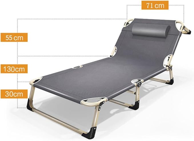 Outdoor Extra Wide Portable Foldable Bed Nap Bed with Mattress Long-Term Lying Without Collapsing Anti-Rollover Suitable for Adults and Children Travel and Camping