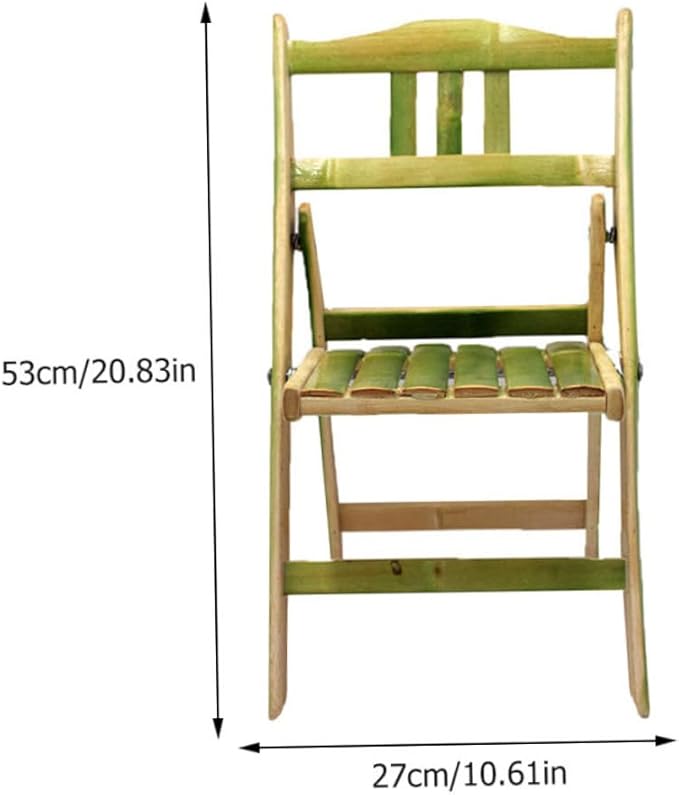 Totority Elegant Bamboo Chair Study Back-Rest Easy Folding for Storage for Outdoor Activities Home Decor