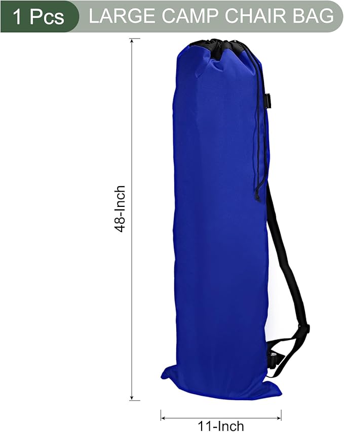 YOKIVE 900D Camp Chair Replacement Bags Oxford Camping Carry Bag with Side Pocket | Store Portable Fold-Up Camping Chair Great for Camping Blue (47)