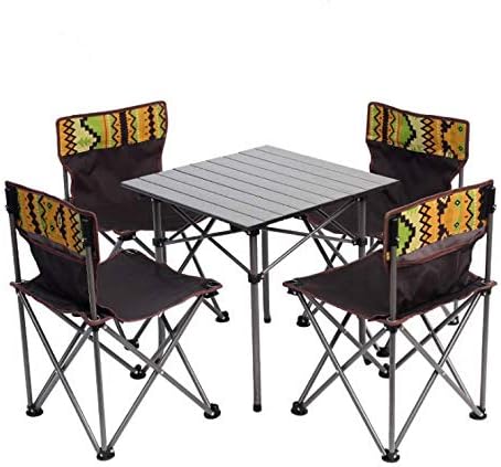 HUAWELL Lightweight Camping Chair 5-Pack Folding Portable Seat Stool with Shoulder Strap Perfect for Outdoor Traveling Camping Picnic Fishing (Upgrade 5 Sets)