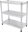 32×16 Stainless Steel Table Heavy Duty Stainless Steel Table for Prep Shelf Organizer Kitchen Storage Shelves Garage Shelves Commercial Kitchen Work Table for Restaurant Home and Hotel Silver