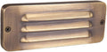 VOLT Cast Brass 12V 3W 2700K Warm White Mini Thin LED Louvered Outdoor Step Light (20 Lumens) for Low Voltage Landscape Lighting