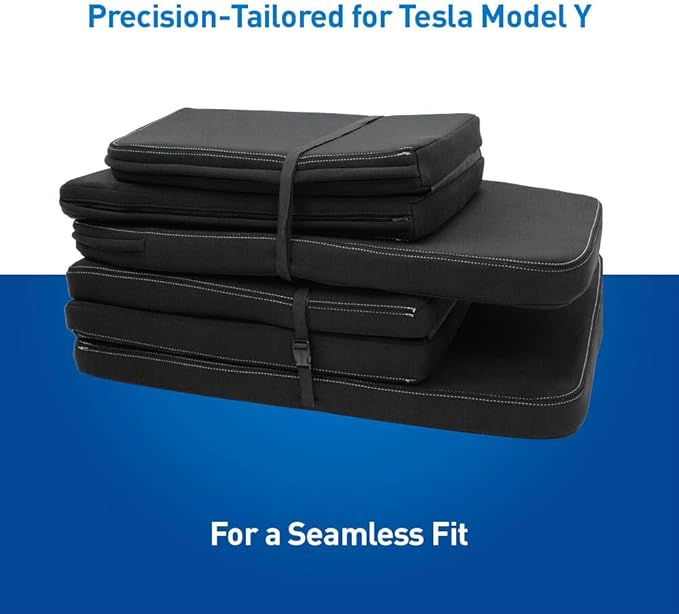 Holda Custom Fit Neoprene Mattress Compatible with Tesla Model Y (2020-2025) – 2-Piece Set Water Resistant Durable Easy Install Camping &amp Overlanding Comfort