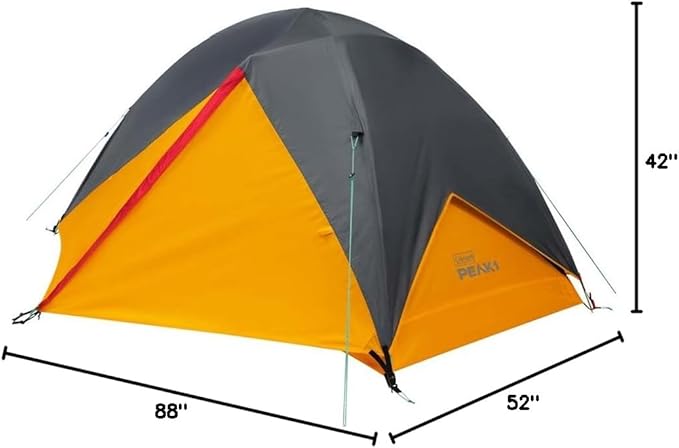 Coleman PEAK1 Premium Waterproof Backpacking Tent with Rainfly &amp Footprint Lightweight Camping Tent Withstands Winds up to 45 MPH 1/2/3/4/6 Person Sizes