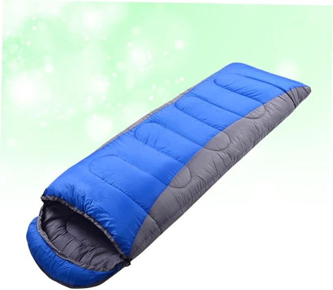 Winter Thickened Outdoor Camping Warm Envelope with Drawstring Hood for Hiking Backpacking and Cold Weather Survival Activities