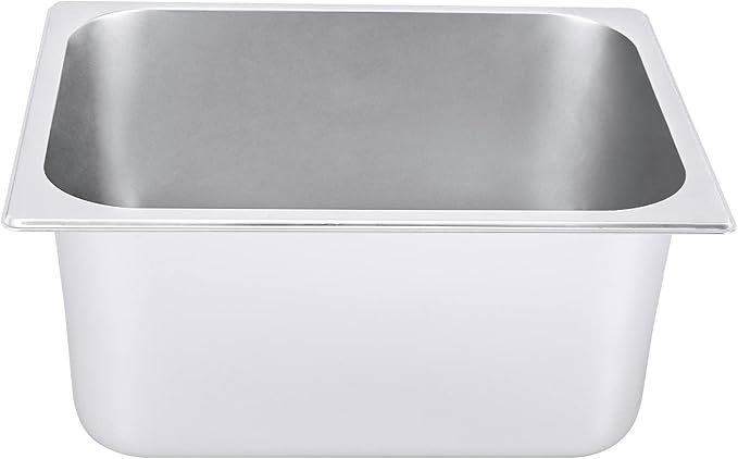 4 Pack Stainless Steel Hotel Pans 1/2 Size-6 Deep Steam Table Pan Stainless Steel Food Storage Containers Buffet Pan with Lids for Home Party Restaurant Hotel Buffet