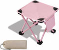 Portable Collapsible Stool for Mountaineering and Hiking Collapsible Stool Lightweight Folding Chair Suitable for Camping Outdoor Activities Fishing (4 Pink)