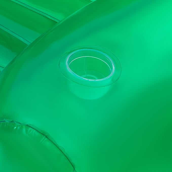 Transparent Inflatable Sofa Seat Blow up Chair Yard Portable Inflatable Couch Air Couch Patio Blow up Furniture for Camping Outdoor Beach Room Adult Teen 180*90*95cm/70.9*35.43*37.4in (Green)