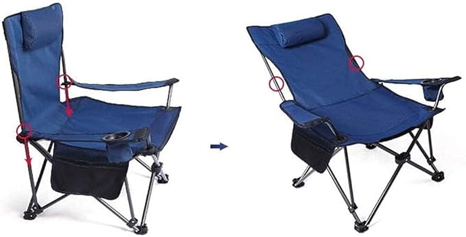 Portable Outdoor Camping Chair with Armrests Cup Holder and Storage Bag Ultralight Folding Chair for Hiking Beach Picnic and Travel