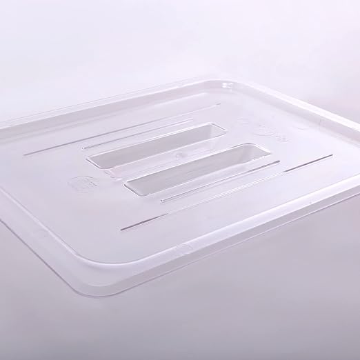 6-Pcs Food Pan Lid Half Size Clear Polycarbonate Hotel Pan Cover with handle