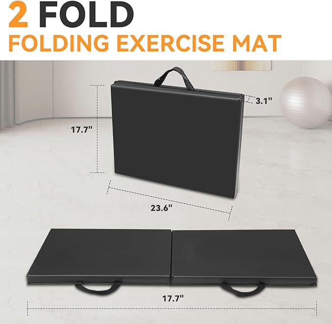 Auto Dynasty Foldable EVA Mat Folding Mechanics Pad 1.5 inch Thick Foam Padding with Portable Carrying Handles for Garage Picnicking Gardening Foam Sleeping Mat for Camping Home Gym