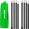 SAN LIKE Aluminum Tent Poles for Tarp 60inch 2 Sets (4 Sections) Black Waterproof Camping