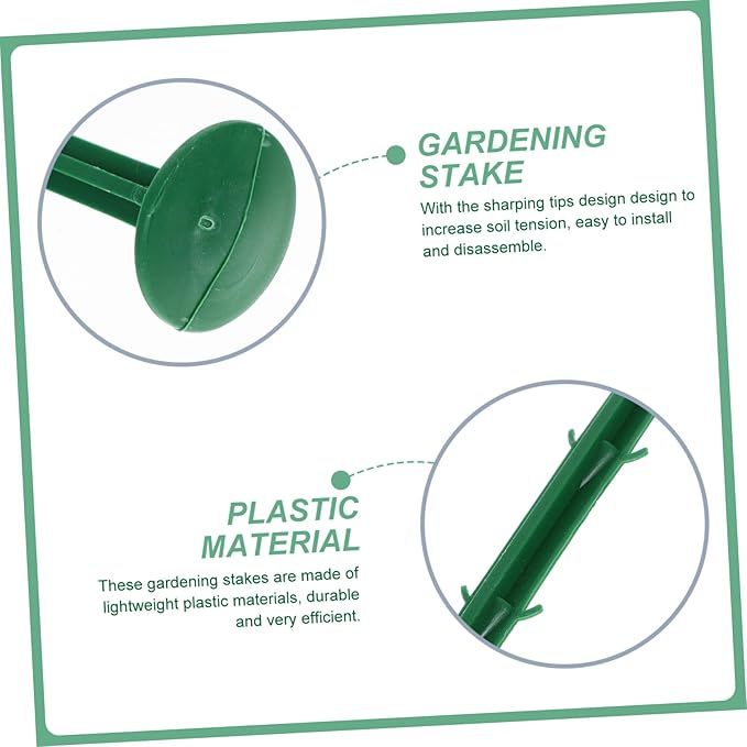 100Pcs Plastic Garden Stakes Durable Lawn Ground Pegs for Tent Fixing Securing Ground Landscape Outdoor Stakes for Gardening Use