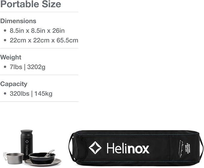 Helinox Cot One Insulated Lightweight Compact Collapsible Portable Four Season Camping Cot (2026)