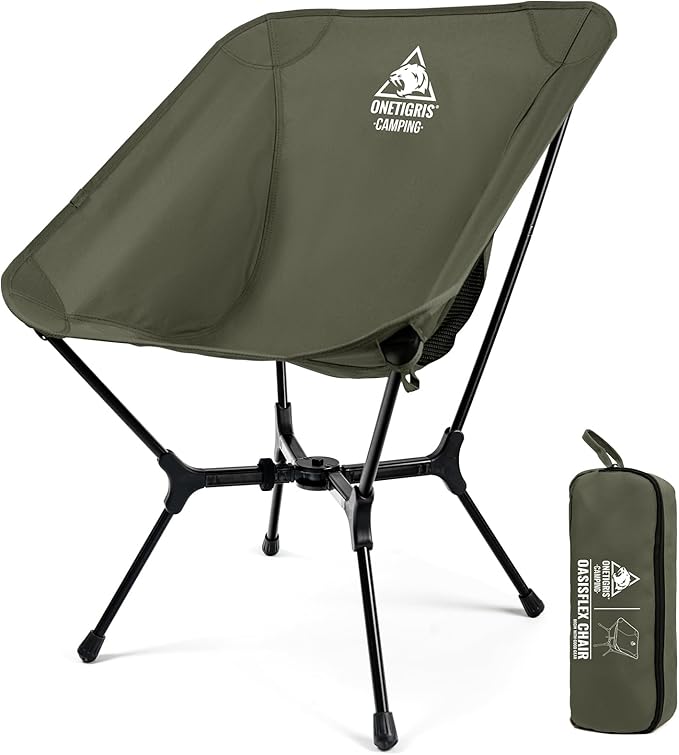 ONETIGRIS OasisFlex Camping ChairPortable Chair with Carry BagGreat for CampingBeachPicnicParkLawnSports and Outdoor Events