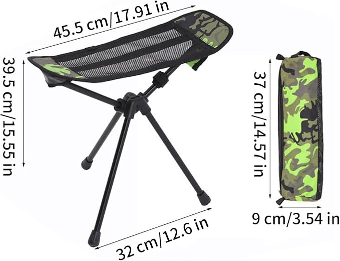 Foldable Foot Rest Ergonomic Comfort 45.5 * 39.5cm Leg Comfort Stool Travel Leg Support Multipurpose Usage or Travel Office Airplane Outdoor Beach Patio Couch
