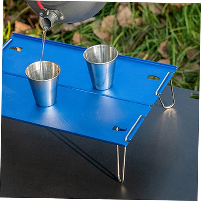 YARNOW Camping Table Portable Small Tea Table Aluminum Alloy for Hiking BBQ Picnic