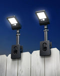 Clip On Solar Lights Outdoor 350LM Solar Motion Sensor Clamp Light with 1200mAh Battery 3 Modes 360° Adjustable Waterproof Fence Lights for Porch Mailbox Camping Emergency Security