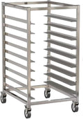 9-Tier Bread Pan Rack With Wheels Aluminum Kitchen Baking Storage For Home And Commercial Use