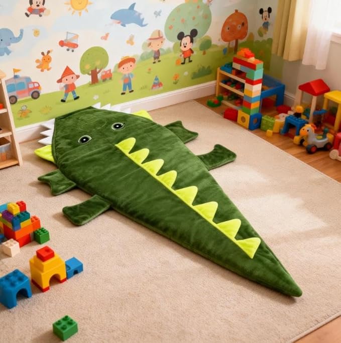 Animal Mouth Sleeping Bag Alligator Sleeping Bag Crocodile SleepingBag Fluffy Crocodile Shaped SleepingBags