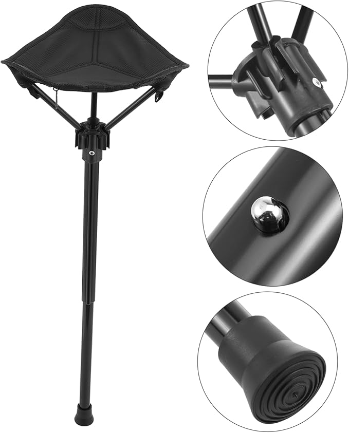 Portable Folding Chair Camping Essentials Comfy Stool for Patio Step Stool Lightweight Stick Seat