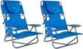 Ostrich On-Your-Back Outdoor Lounge 5 Position Reclining Beach Chair (2 Pack)