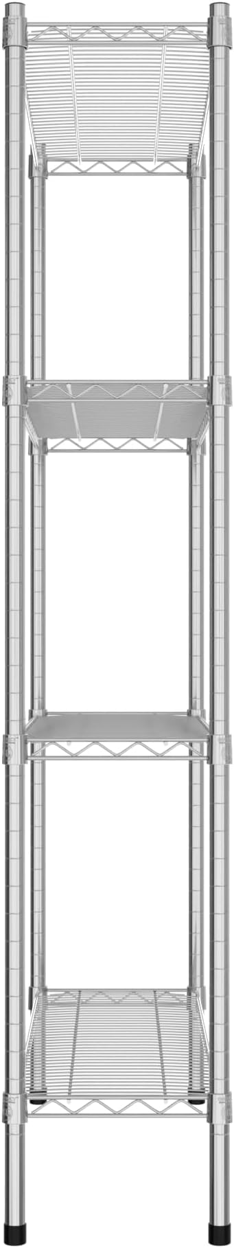 Commercial NSF Listed Chrome Stationary Wire Shelving Kit 12 x 36 x 64 with 4 Shelves Perfect for Warehouse Walk-in Refrigerator Freezer Grocery Store Restaurant Dishroom