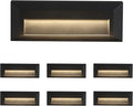 ZONK LED Outdoor Indoor Step Lights Line Voltage 110-240V 2W Landscape Stair Lights 9Inch Non-dimmable 3000K IP65 Waterproof Stairway Lighting LED Deck Light Retaining Wall Lights Pack of 6
