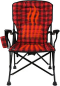 Kuma Outdoor Gear Switchback Heated Chair with Carry Bag Luxury Heated Outdoor Chair for Camping Glamping Sports &amp Outdoors (Red/Black)