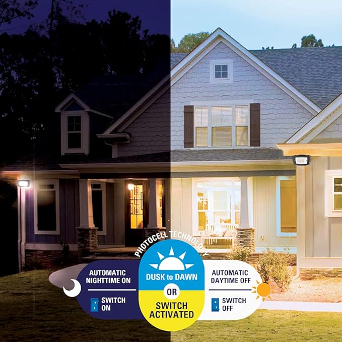 HALO ARFL 200 Watt Equivalence Bronze Outdoor Integrated LED Architectural Residential Floodlight Dusk to Dawn 3500 Max Lumen