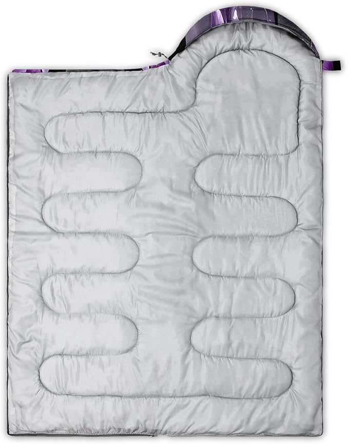 AILONEN Kawaii Panda Sleeping BagsLightweight &amp Waterproof3 Season Warm &amp Cool WeatherDreamy Purple Flower Animal Themed Sleeping Bags for BoysGirlsKidsAdults TravellingOutdoors