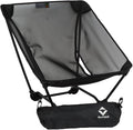Ultralight Backpacking Chair Aluminium Alloy Legless Ground Chair Foldable Camping Chair for Adult Hiking Camping Picnic Fishing RV Balcony Paddleboard Beach Indoor (Black)