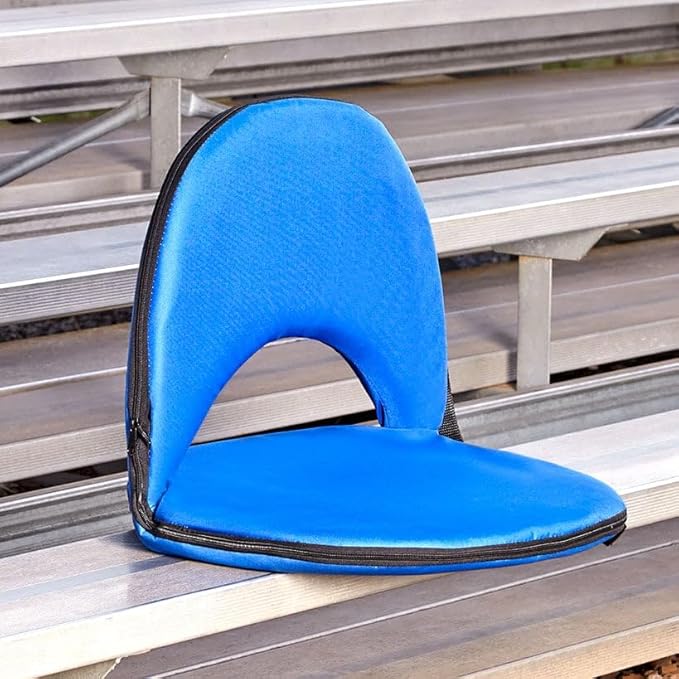 The Lakeside Collection Travel Folding Cushioned Seat 5 Adjustable Positions Blue Or Gray