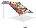 Beach Tent Sun Shelter Butterflies Colorful Squares Lightweight &amp Easy Setup Beach Shade Canopy for Camping Fishing