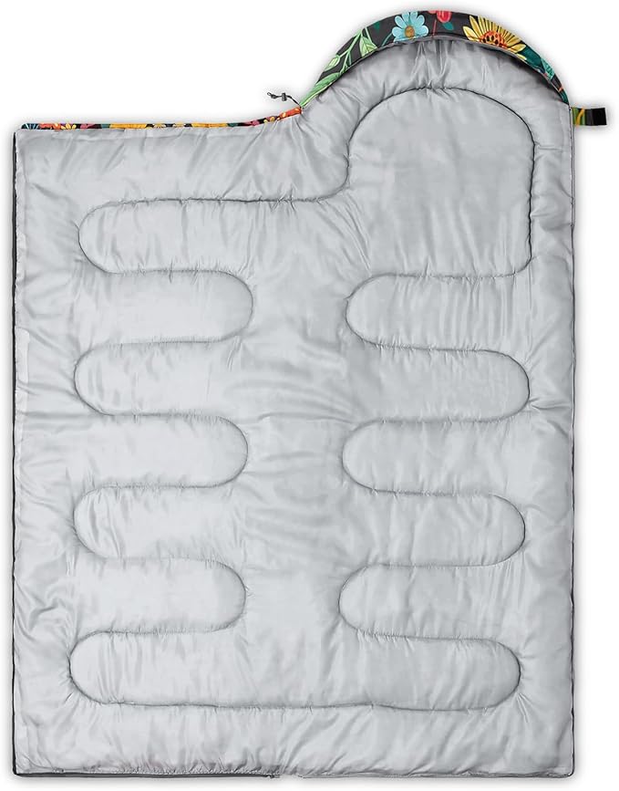 QOOMO Camping Sleeping Bags3 Season Warm &amp Cool WeatherLightweightWaterproof Sleeping Bags for Adults &amp KidsTravelingand OutdoorsCamping Gear Equipment