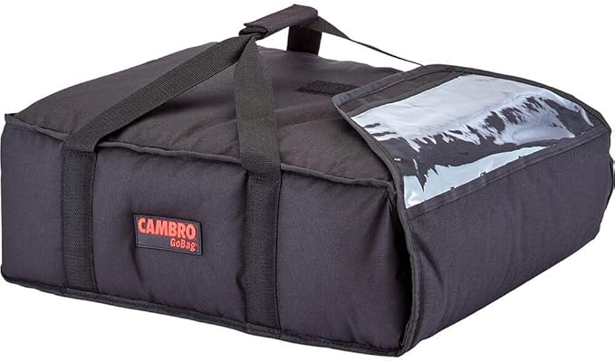 Cambro Polyester Insulated Pizza Bag Food Delivery Bag Holds (2) 16 Or (3) 14 Pizza Boxes 4PK Black GBP216-110