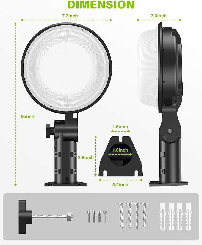150W LED Barn Light 21000LM Yard Area Light Dusk to Dawn Outdoor Lighting with Photocell 5000K Daylight IP65 Waterproof LED Flood Security Parking Lot Lights for Street Farmhouse Garage 4 Pack