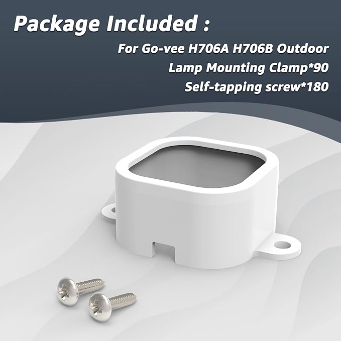 90 PCS Mounting Brackets Compatible with Govee Outdoor Lights Pro H706A H706B Light Clips for Govee Pro Outdoor Lights 150FT Fully Enclosed Mounting Bracket Replaces 3M Adhesive