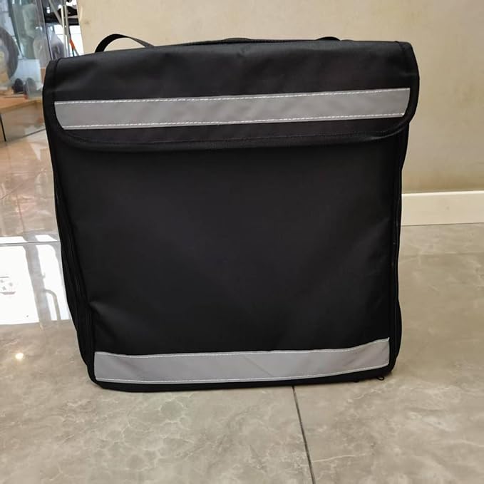 Pizza Carrier – Expandable Delivery Backpack Insulated Thermal Interior Heavy Duty Fabric Build Heat Retention Design Secure Zipper Closure Large Capacity Food Transport System | Restaurant Takeo