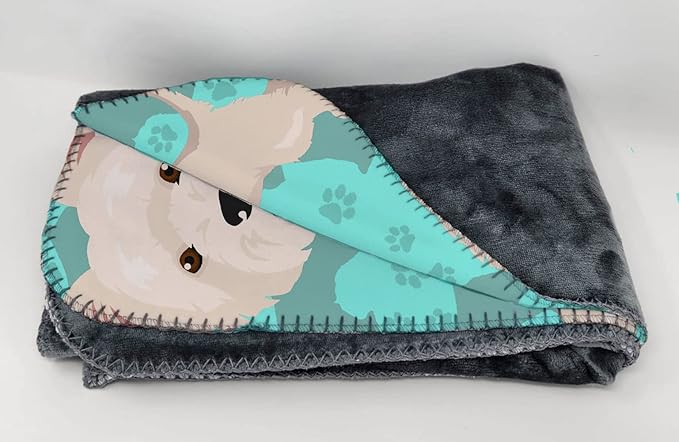 Caroline's Treasures MLM1019TBLT Westie Soft Travel Blanket with Bag Airplane Blanket Indoor Outdoor Camping Blanket for Traveling Picnics Beach Trips Concerts