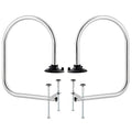 2 Pack Service Rail Single Arm Bar Service Rail Waitress Stall Silver Chrome Finish Tubing Area for Waitstaff to Retrieve Drinks Avoid a Busy and Hectic Crowd for Staff