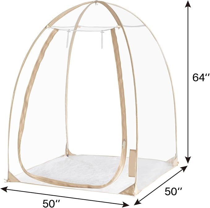 EighteenTek® Pod All Weather Sports Tent with Attached Floor Instant Outdoor Bubble Tent Rainproof Camping Sun Shelter for Sports Events Camping Fishing Cheering 50 X 50 X 64H