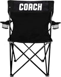 VictoryStore Outdoor Camping Chair - Coach - Team Gift - Sports Themed Camping Chair with Carry B