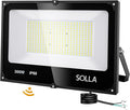 SOLLA 300W LED Stadium Flood Light with Dusk to Dawn Photocell Extreme Bright 6000K 30000LM 110-265V IP66 Waterproof Perfect Arena Light for Garden Rooftop Backyards Streets