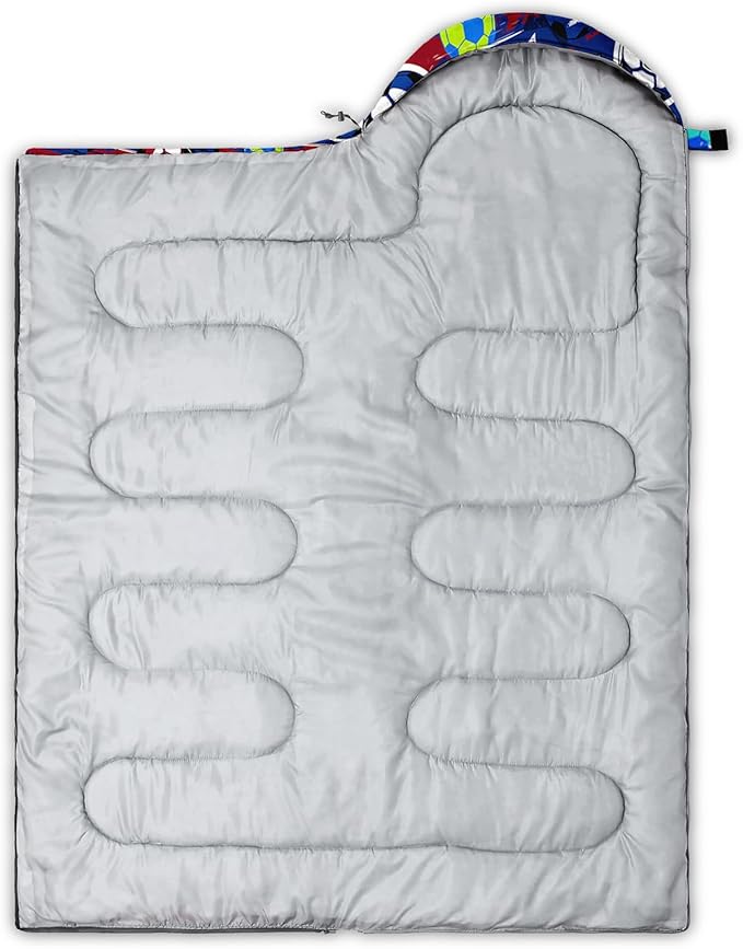 QOOMO Camping Sleeping Bags3 Season Warm &amp Cool WeatherLightweightWaterproof Sleeping Bags for Adults &amp KidsTravelingand OutdoorsCamping Gear Equipment